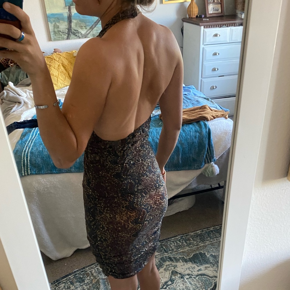 motel rocks snakeskin print mini dress